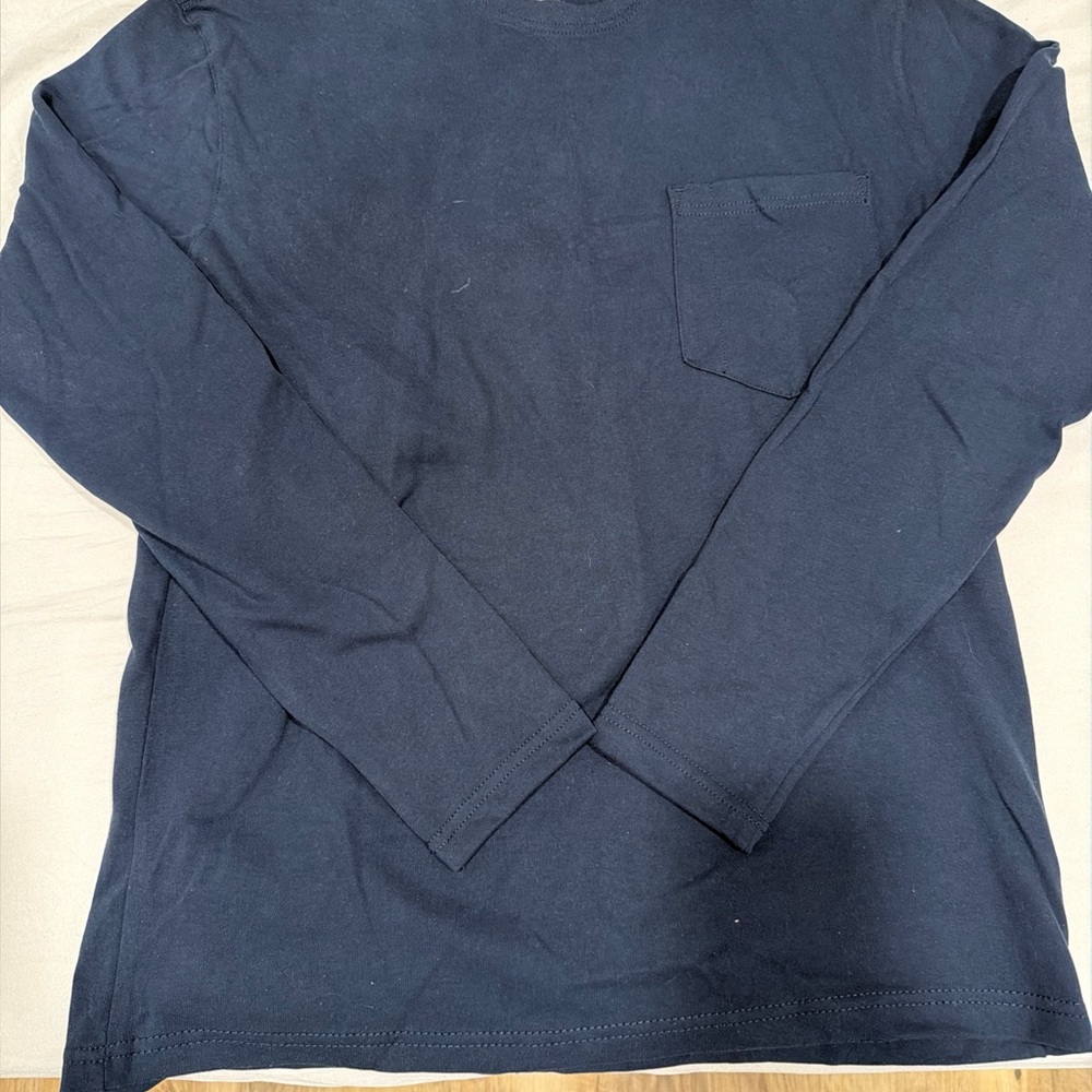 Men's Dark Blue Long Sleeve Shirt